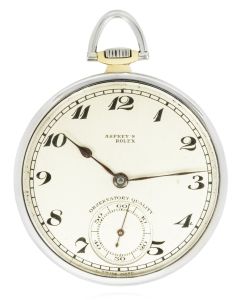 Rolex. Asprey's. A Rare Gold Observatory Pocket watch C1920