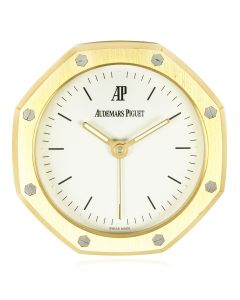 Audemars Piguet Royal Oak Pendulette Brass White Dial Desk Alarm Clock C2005