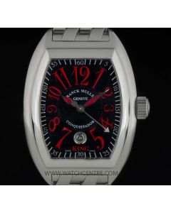 Franck Muller Stainless Steel King Conquistador Ltd Ed Rosso Vivo 8005 SC KING