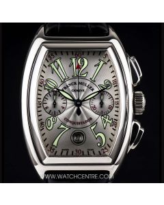 Franck Muller 18k White Gold Conquistador Chrono Gents B&P 8001 CC