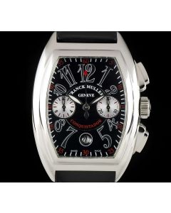 Franck Muller Chronograph Gents Stainless Steel Black Dial Conquistador 8002 CC
