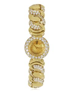 Audemars Piguet Diamond Set Women's Yellow Gold Cocktail Dress Watch 