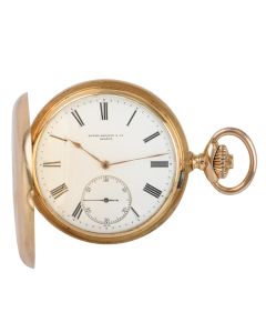 Patek Philippe Rose Gold Keyless Lever Full Hunter Pocket Watch C1891
