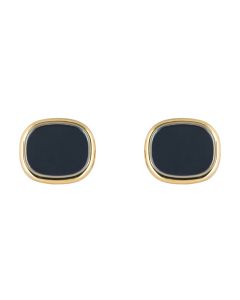 Patek Philippe Ellipse Men's Cufflinks Yellow Gold Blue Accent